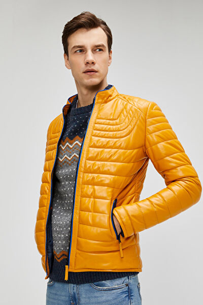 Deri Effect Erkek Ceket