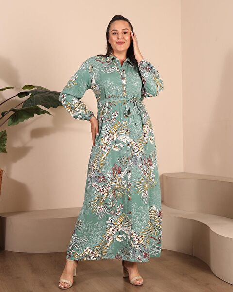 FERACE Büyük Beden Günlük Elbise