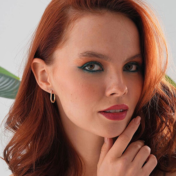 İpek Silver Altın Küpe