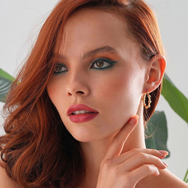 İpek Silver Altın Küpe