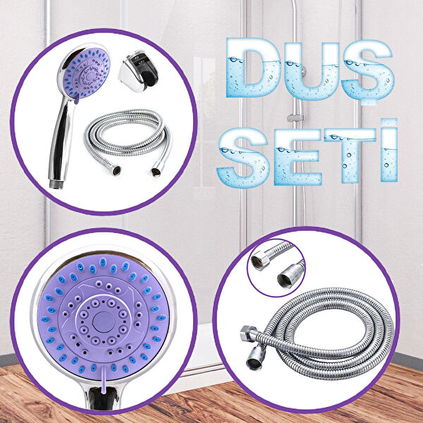 GLASWEN Duş Başlığı, Spirali, Seti