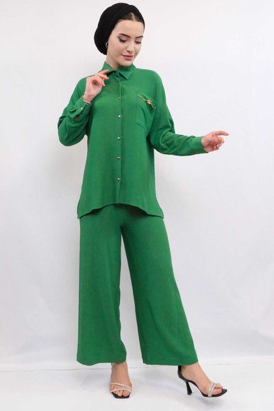 Moda Çizgi Tesettür Alt Üst Takım