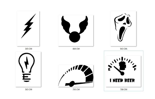 Endeks Ticaret Geçici Dövme, Şablonları