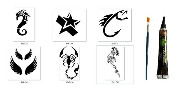 Endeks Ticaret Geçici Dövme, Şablonları