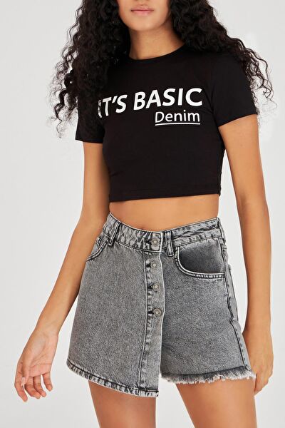 Its Basic Kadın Kot Etek