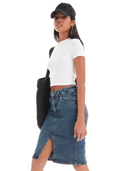 Its Basic Kadın Kot Etek