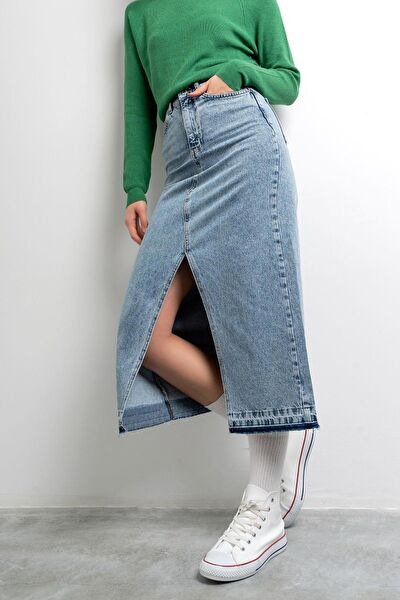 Its Basic Kadın Kot Etek