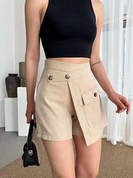 KAZAX Kadın Şort, Bermuda, Kapri