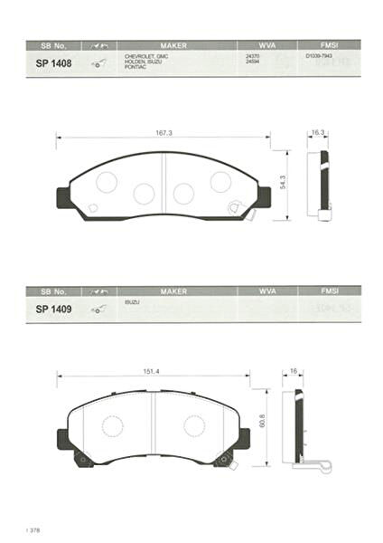 SANGSIN Fren Balataları