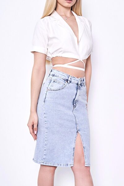 Its Basic Kadın Kot Etek