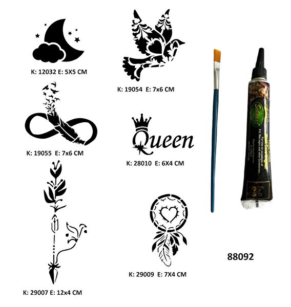 Airbrush Tattoo Geçici Dövme, Şablonları