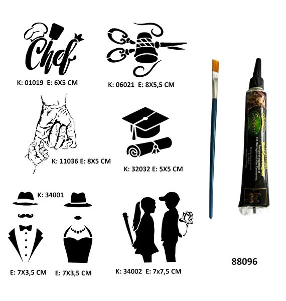 Airbrush Tattoo Geçici Dövme, Şablonları