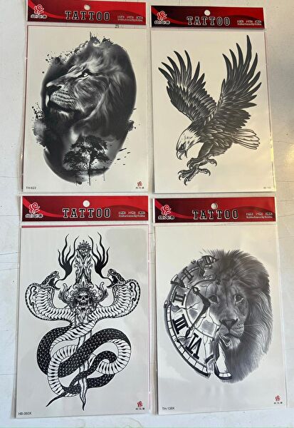 Airbrush Tattoo Geçici Dövme, Şablonları