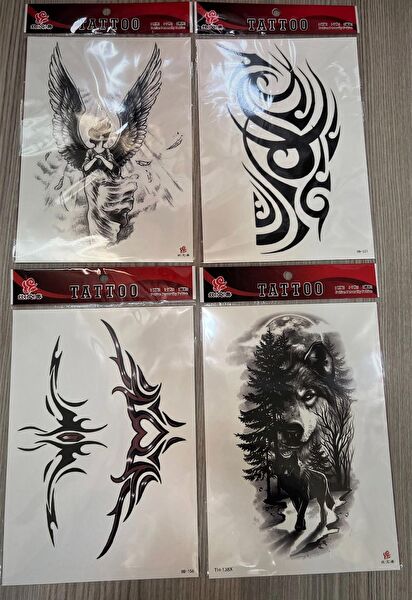 Airbrush Tattoo Geçici Dövme, Şablonları