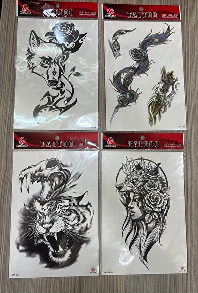 Airbrush Tattoo Geçici Dövme, Şablonları