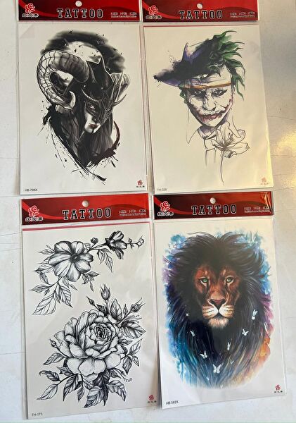 Airbrush Tattoo Geçici Dövme, Şablonları