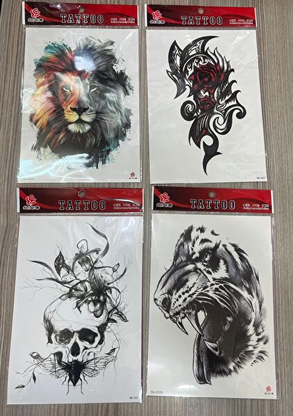 Airbrush Tattoo Geçici Dövme, Şablonları