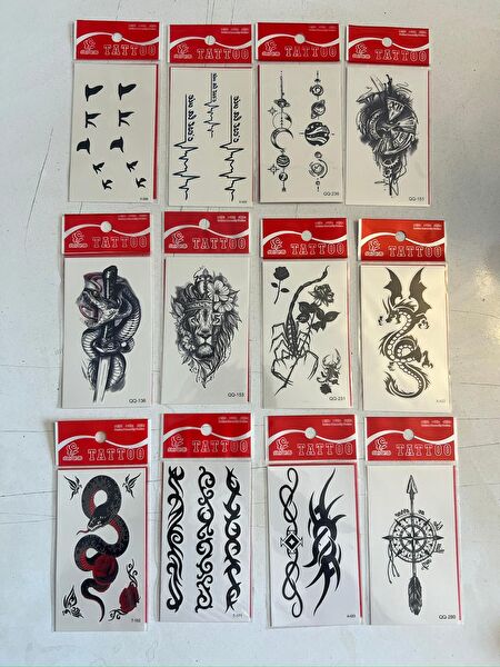 Airbrush Tattoo Geçici Dövme, Şablonları