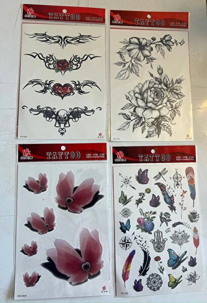 Airbrush Tattoo Geçici Dövme, Şablonları