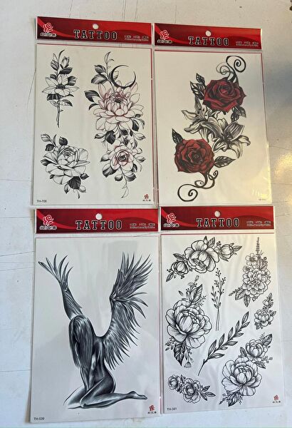 Airbrush Tattoo Geçici Dövme, Şablonları