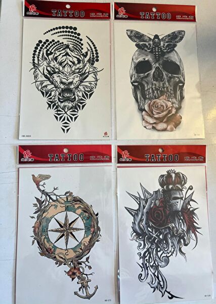 Airbrush Tattoo Geçici Dövme, Şablonları