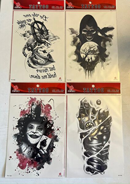 Airbrush Tattoo Geçici Dövme, Şablonları