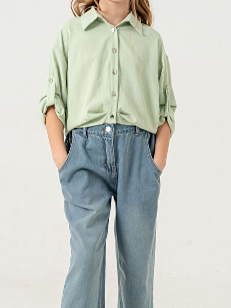 Giyicem Tekstile Kız Çocuk Gömlek