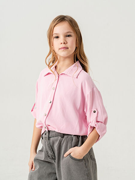 Giyicem Tekstile Kız Çocuk Gömlek
