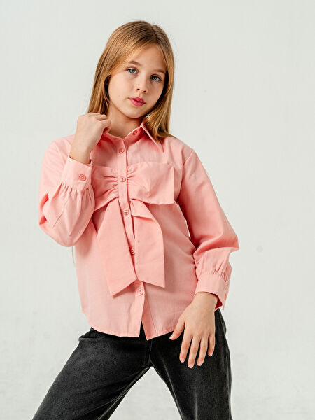 Giyicem Tekstile Kız Çocuk Gömlek
