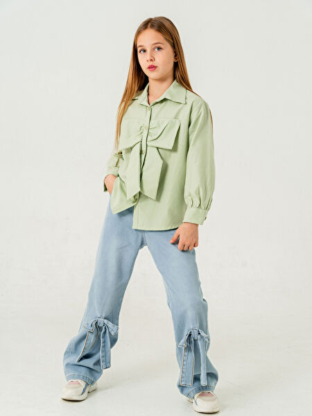 Giyicem Tekstile Kız Çocuk Gömlek