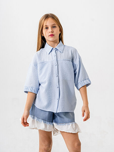 Giyicem Tekstile Kız Çocuk Gömlek