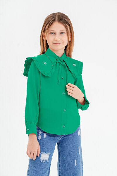 Giyicem Tekstile Kız Çocuk Gömlek
