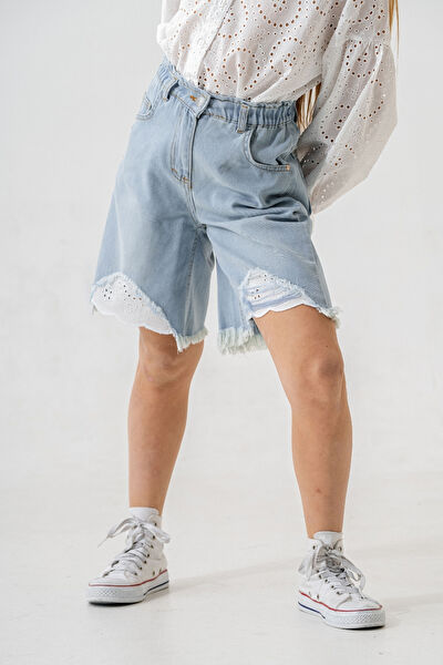 Giyicem Tekstile Kız Çocuk Şort, Bermuda, Kapri