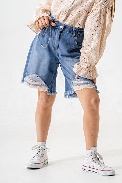 Giyicem Tekstile Kız Çocuk Şort, Bermuda, Kapri