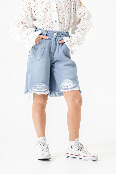 Giyicem Tekstile Kız Çocuk Şort, Bermuda, Kapri