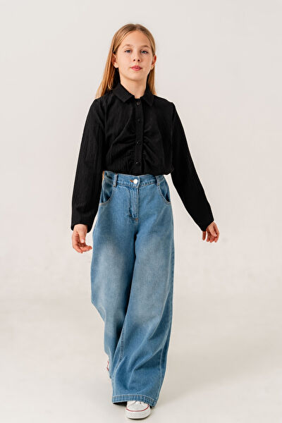 Giyicem Tekstile Kız Çocuk Gömlek