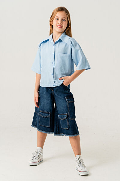 Giyicem Tekstile Kız Çocuk Gömlek