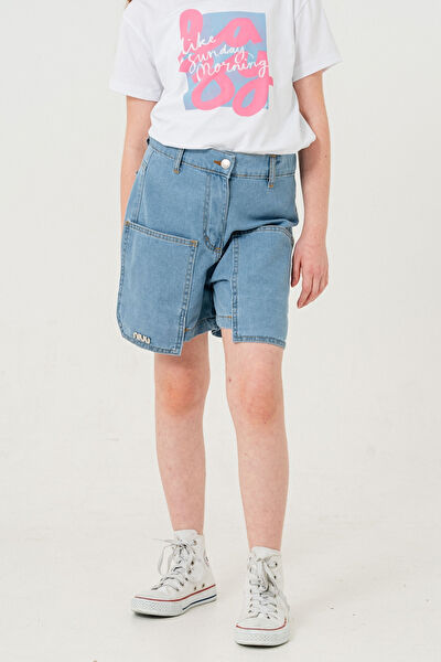 Giyicem Tekstile Kız Çocuk Şort, Bermuda, Kapri