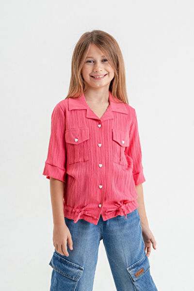 Giyicem Tekstile Kız Çocuk Gömlek