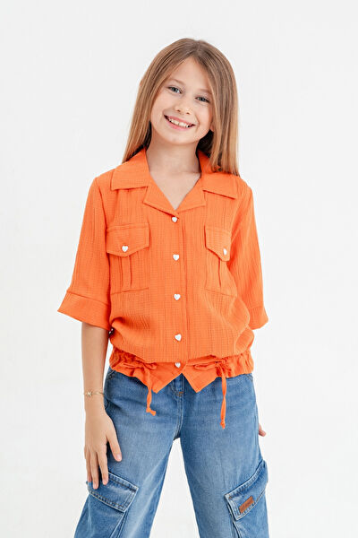 Giyicem Tekstile Kız Çocuk Gömlek