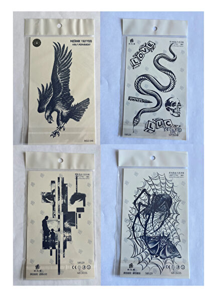 Airbrush Tattoo Geçici Dövme, Şablonları