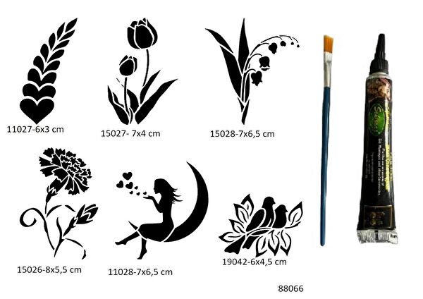 Airbrush Tattoo Geçici Dövme, Şablonları