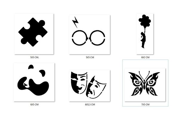 Endeks Ticaret Geçici Dövme, Şablonları