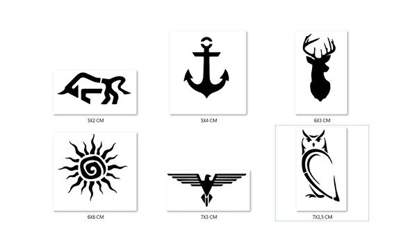 Endeks Ticaret Geçici Dövme, Şablonları