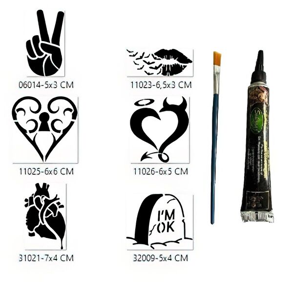 Endeks Ticaret Geçici Dövme, Şablonları