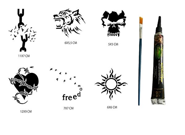 Endeks Ticaret Geçici Dövme, Şablonları