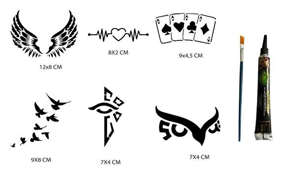 Endeks Ticaret Geçici Dövme, Şablonları