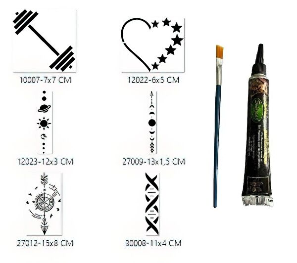 Endeks Ticaret Geçici Dövme, Şablonları