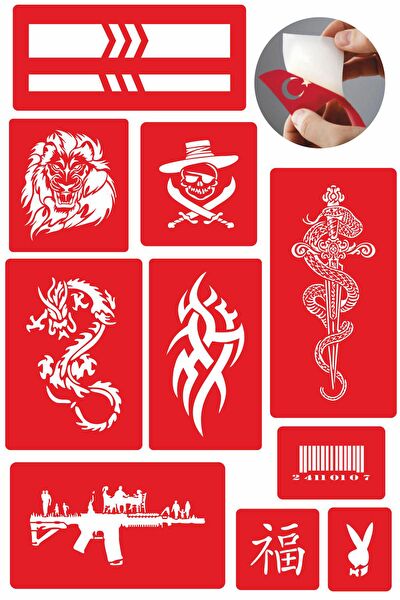 Endeks Ticaret Geçici Dövme, Şablonları