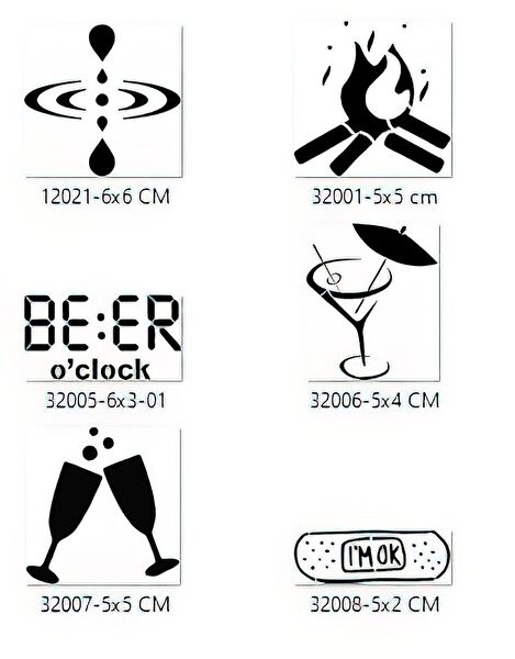 Endeks Ticaret Geçici Dövme, Şablonları